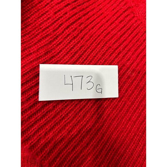 Vintage Sideffects Red Knit Open Front Cardigan Long Sweater Sz M - Picture 6 of 7